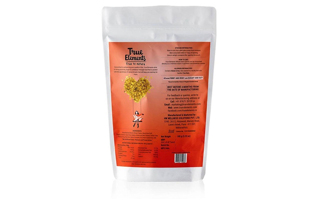 True Elements Wholegrain Chivda Spicy Masala   Pack  100 grams